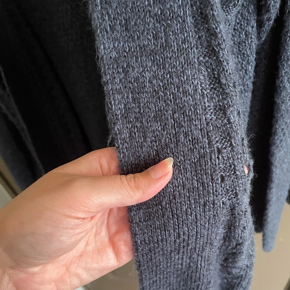 Croft & Barrow Blue Crochet Long Cardigan XL - Picture 12 of 16